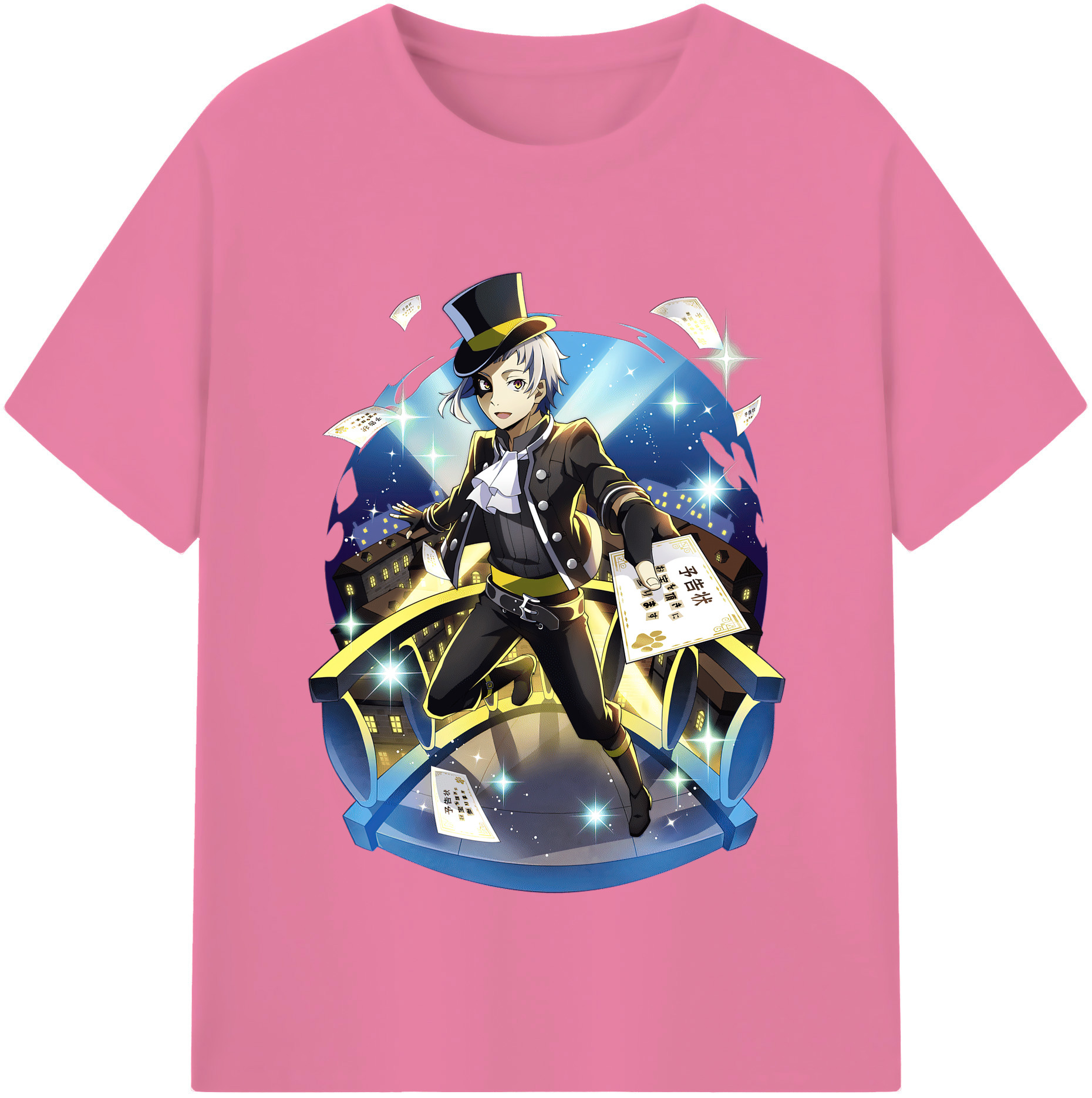 （画像用） 文豪ストレイドッグス Bungo Stray Dogs 綿100％半袖Tシャツ（フロントプリント）
